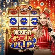 Crazy Coin Flip Lucky 7 Even Online Casino Games Logo